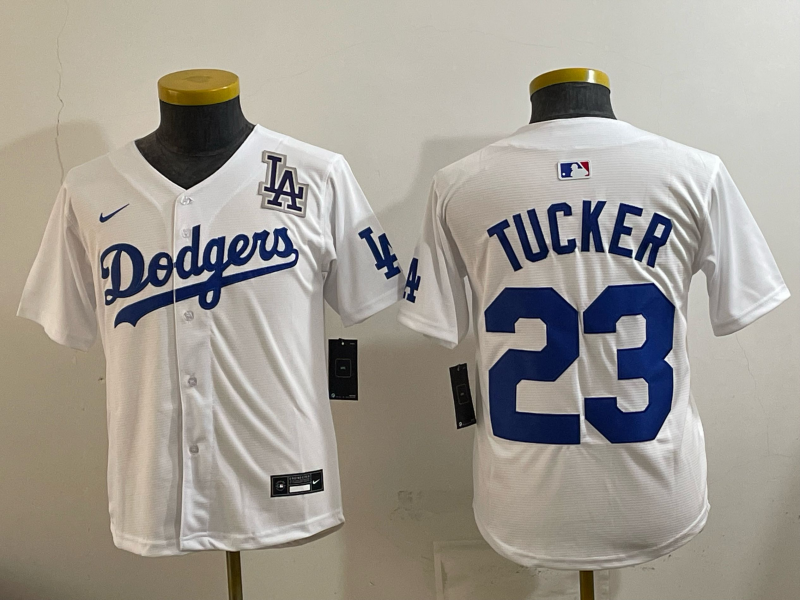 youth 2026 Los Angeles Dodgers #23 Tucker White Game Nike MLB Jersey 005